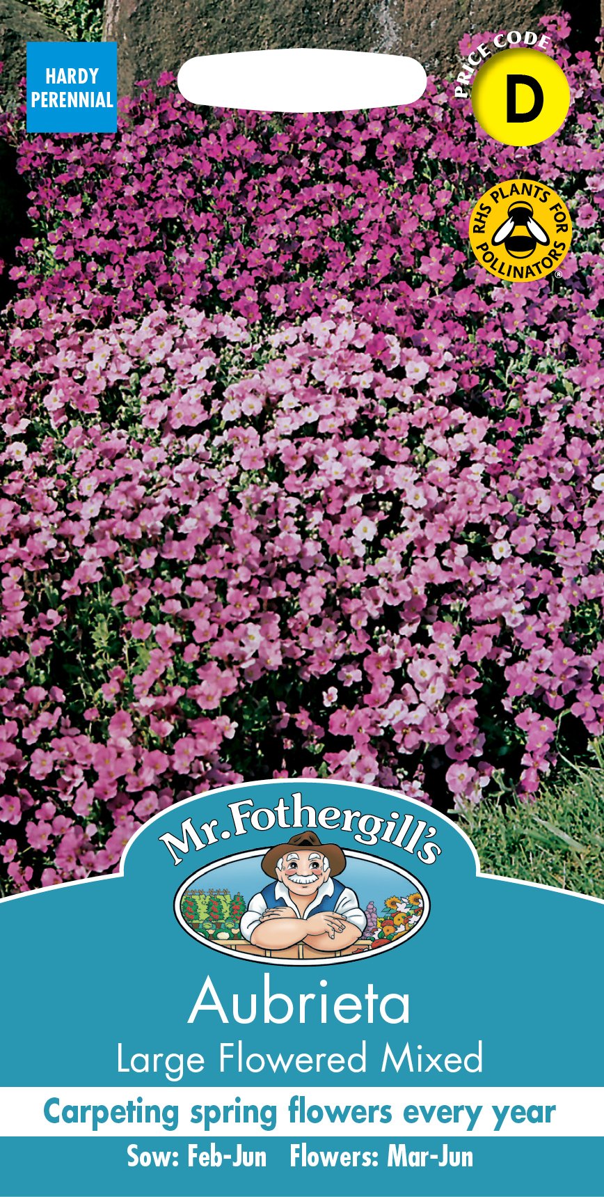 Fothergills Aubrietia Large Flowered Mixed