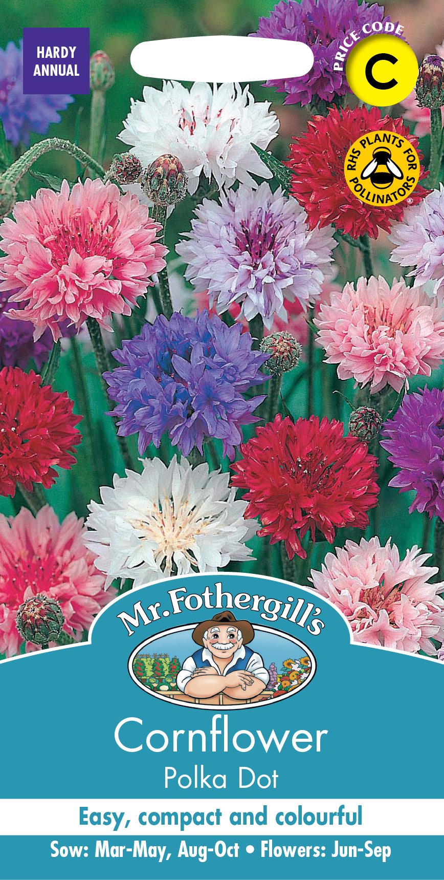 Fothergills Cornflower Polka Dot
