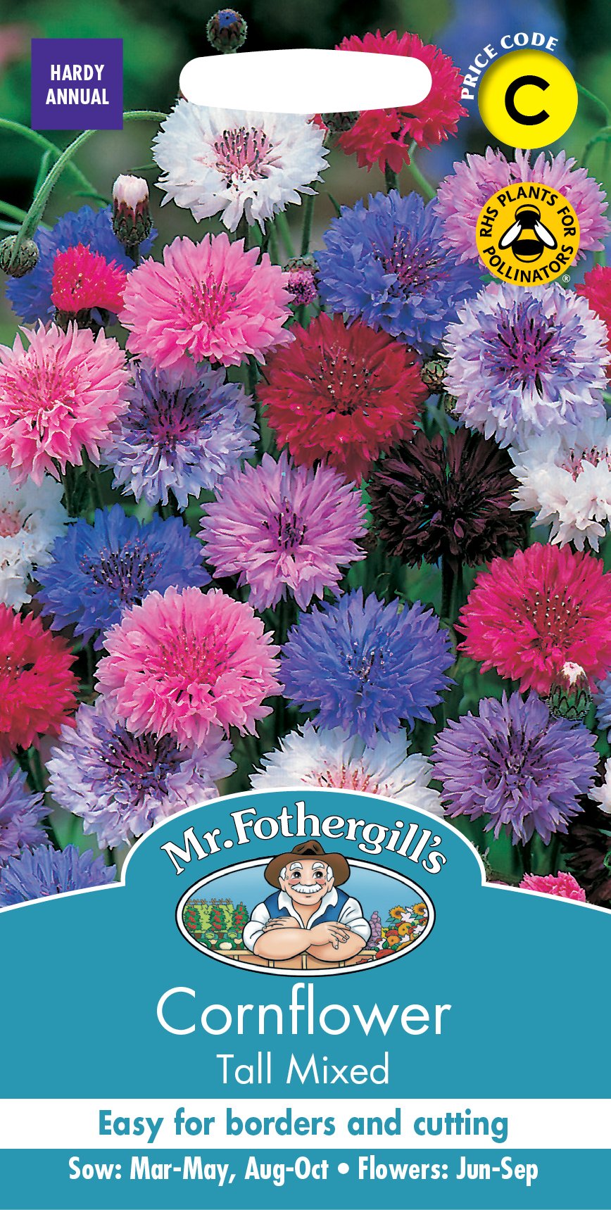 Fothergills Cornflower Tall Mixed