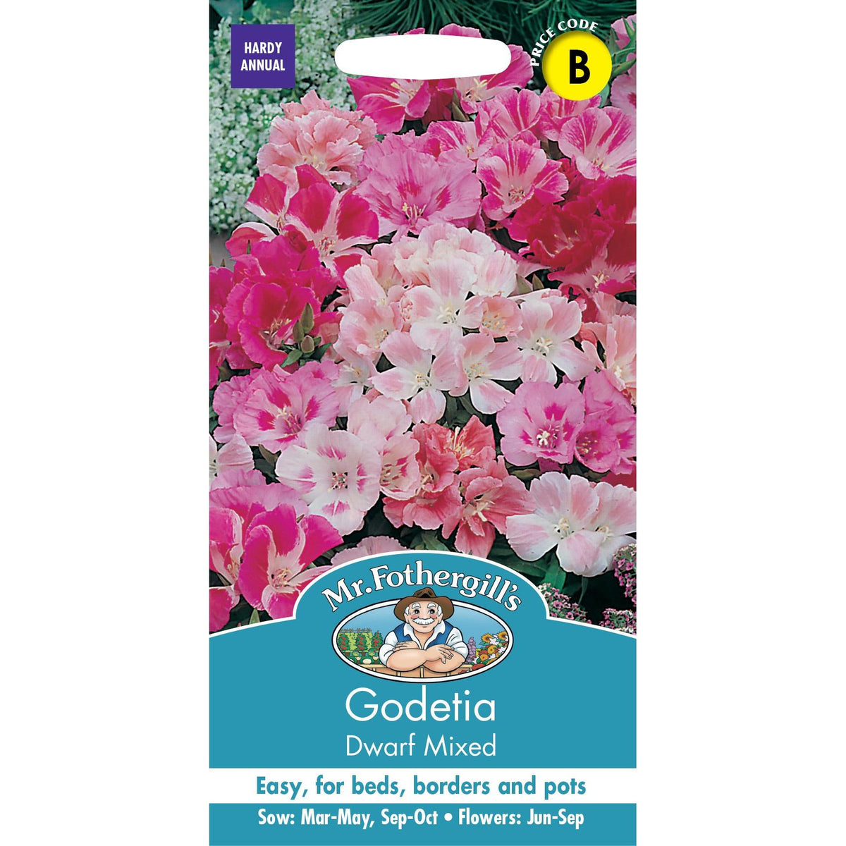 Fothergills Godetia Dwarf Mixed