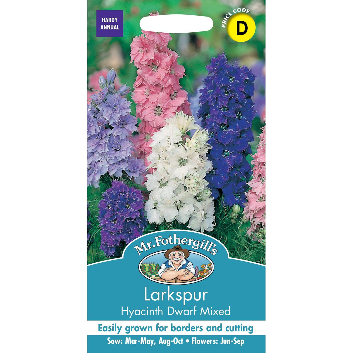 Fothergills Larkspur Hyacinth Dwarf Mix