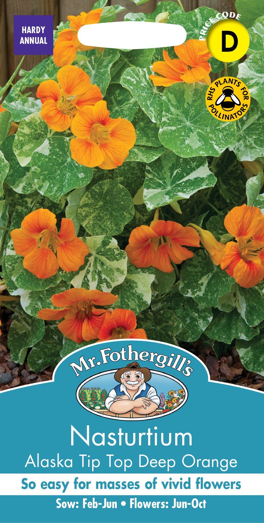 Fothergills Nasturtium Tip Top D Orange