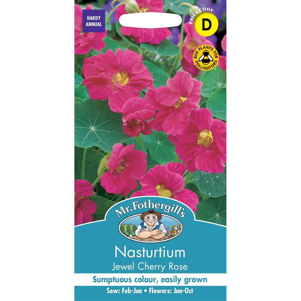 Fothergills Nasturtium Jewel Cherry Rose