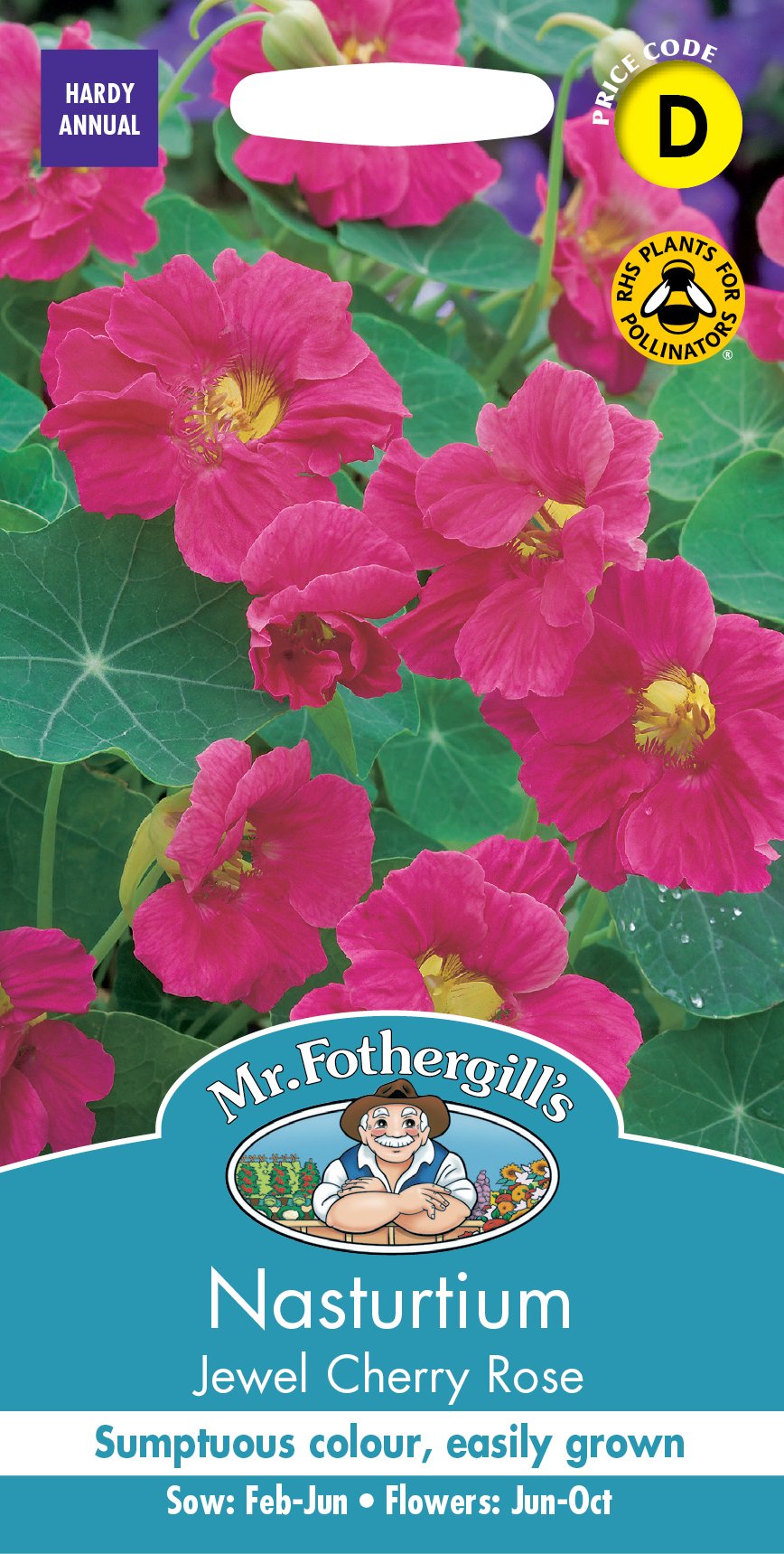 Fothergills Nasturtium Jewel Cherry Rose