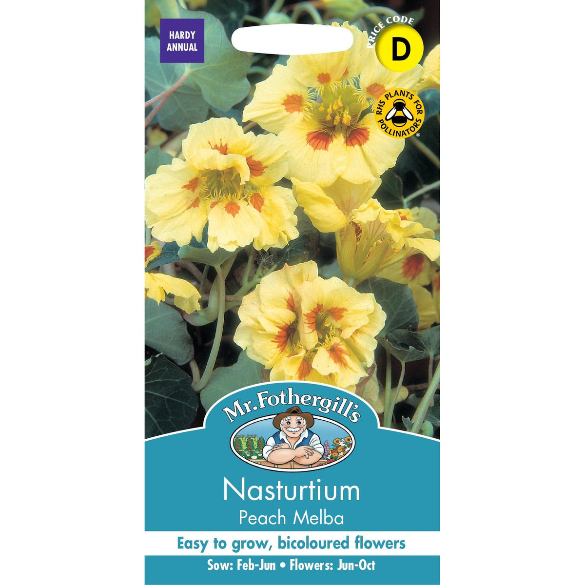 Fothergills Nasturtium Peach Melba