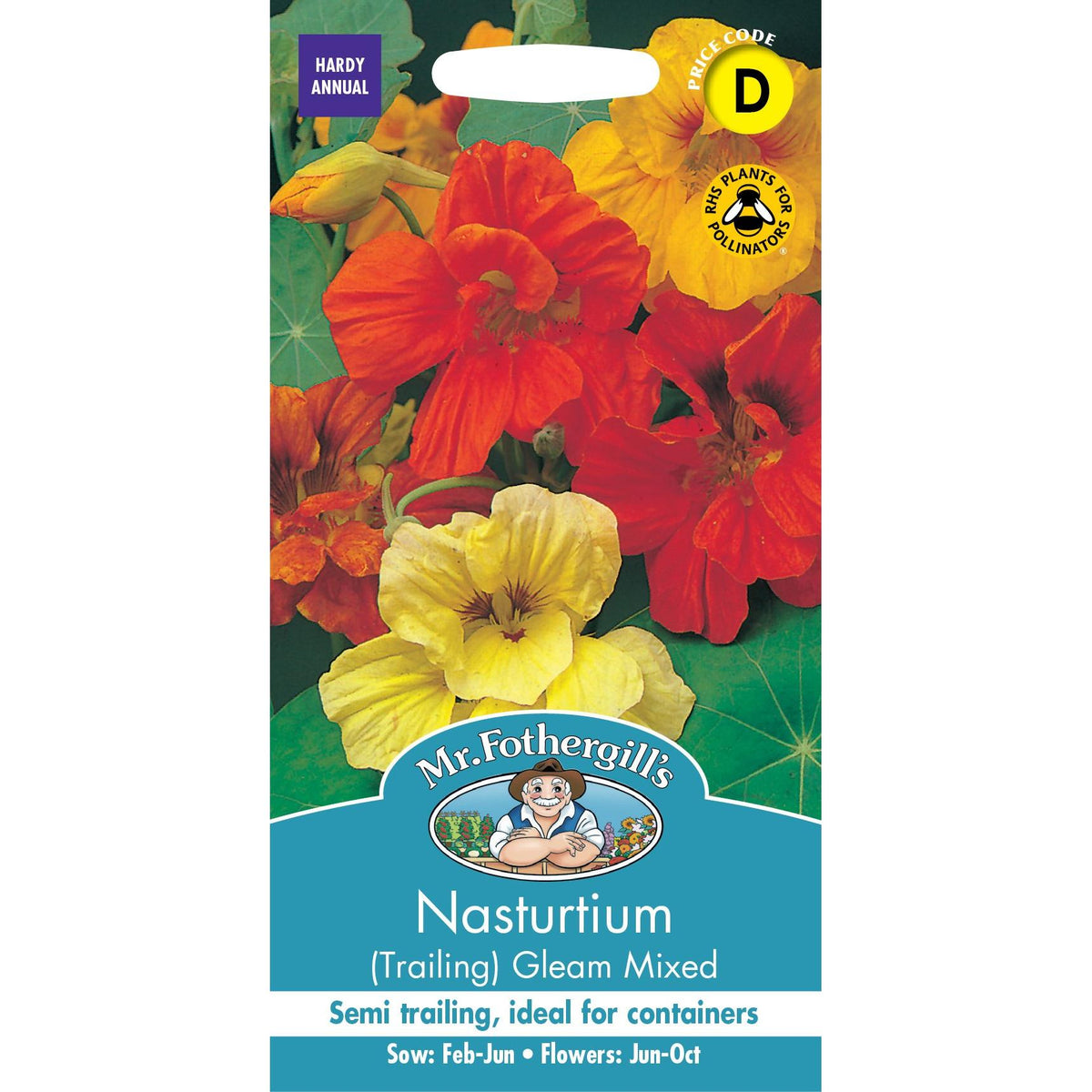 Fothergills Nasturtium Gleam Mixed