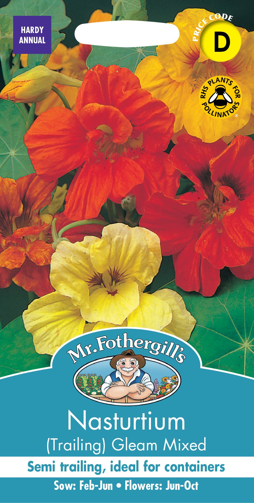 Fothergills Nasturtium Gleam Mixed