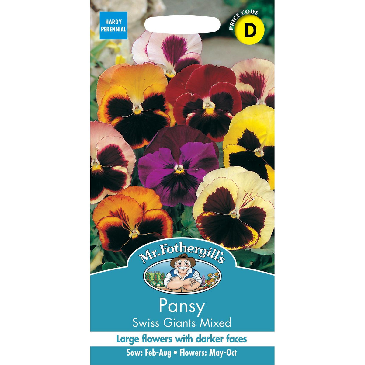 Fothergills Pansy Swiss Giant Mixed