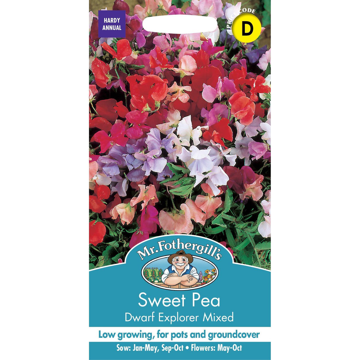 Fothergills Sweet Pea Dwarf Explorer Mixed