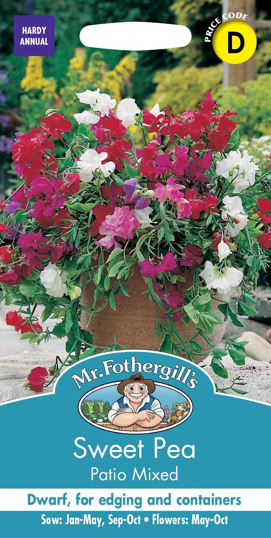 Fothergills Sweet Pea Patio Mixed