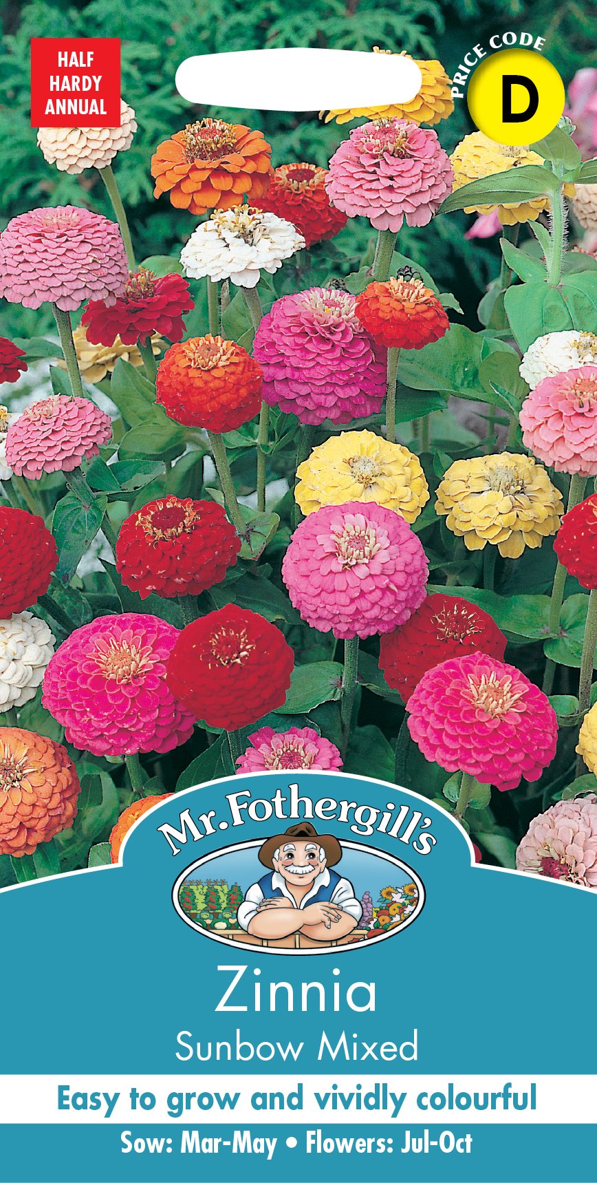 Fothergills Zinnia Sunbow Mixed