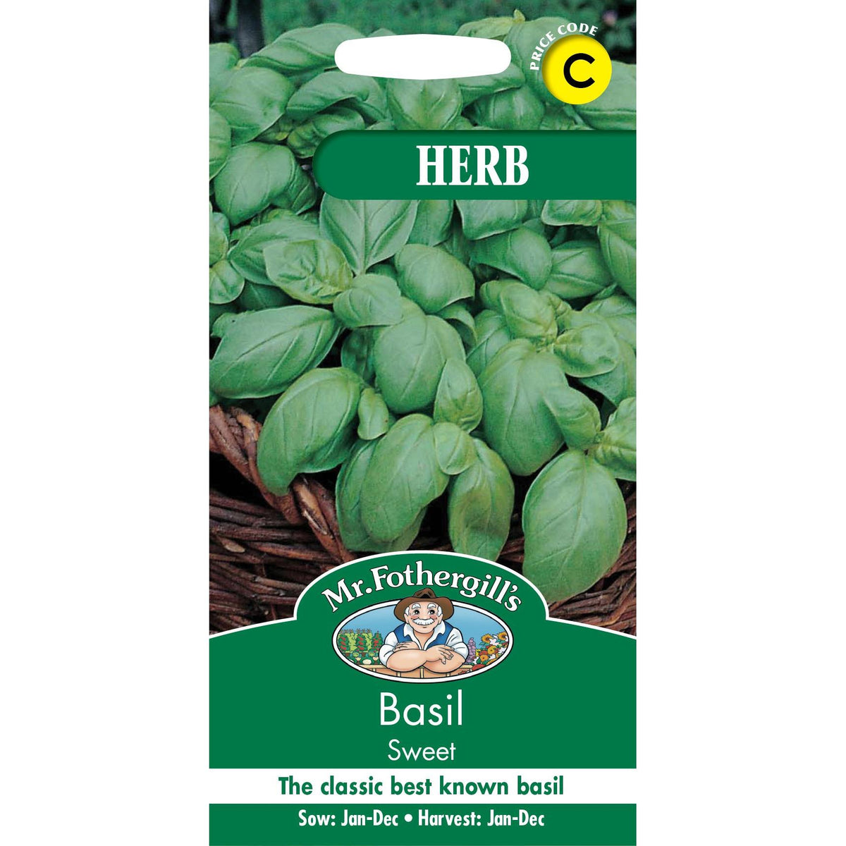 Fothergills Basil Sweet Genovese Herb Garden