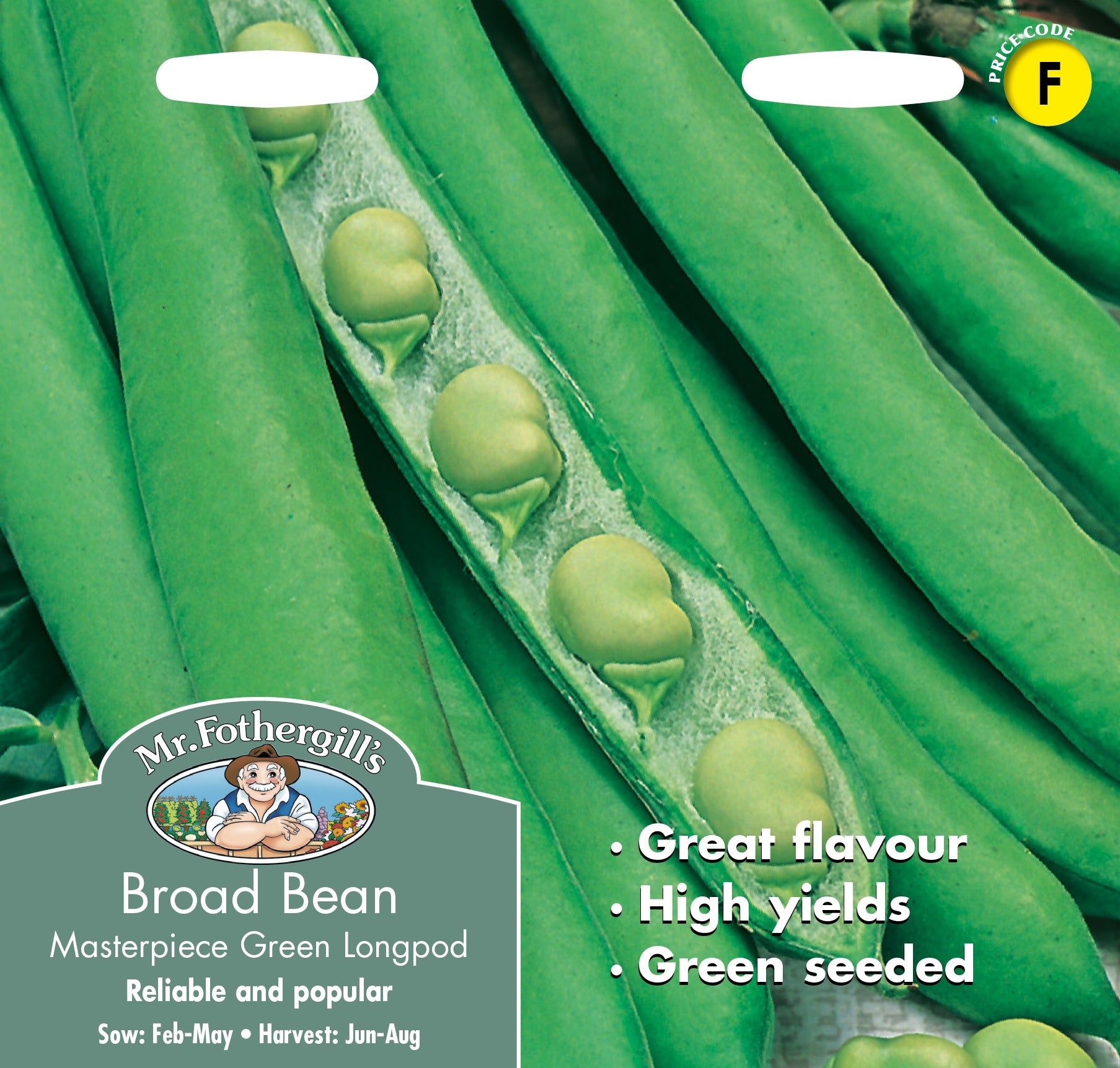 Fothergills Broad Bean Masterpiece Green Longpod