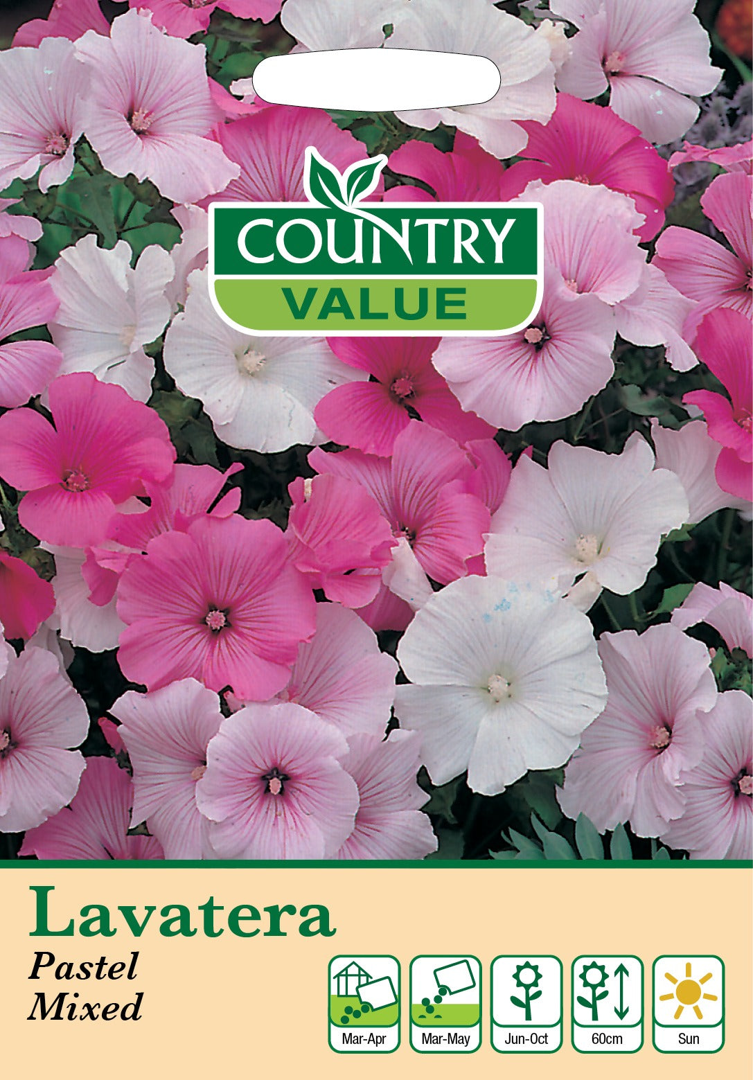 Lavatera Pastel Mix C V Seeds