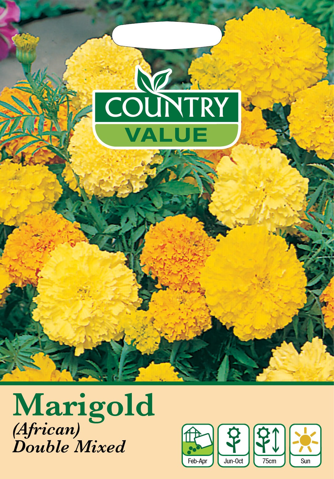 Marigold African Double Mix C V Seeds