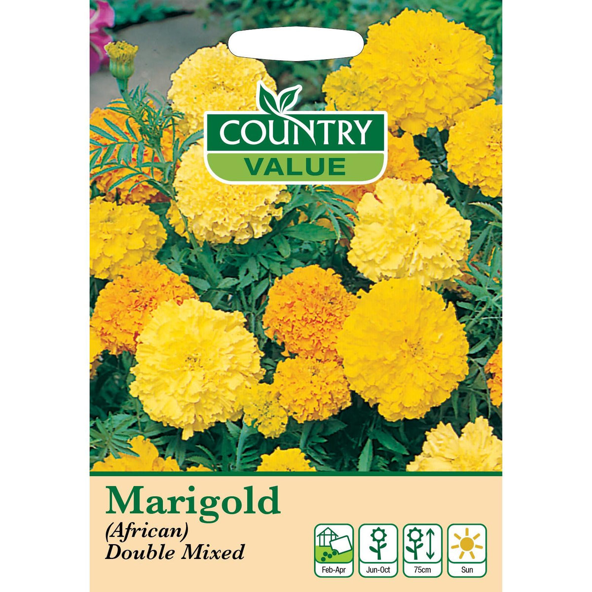 Marigold African Double Mix C V Seeds