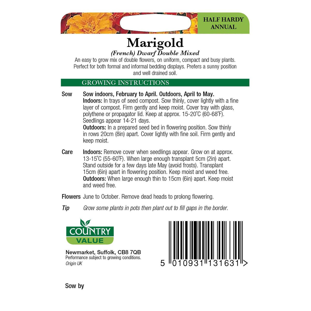 Marigold French D Double Mi C V Seeds