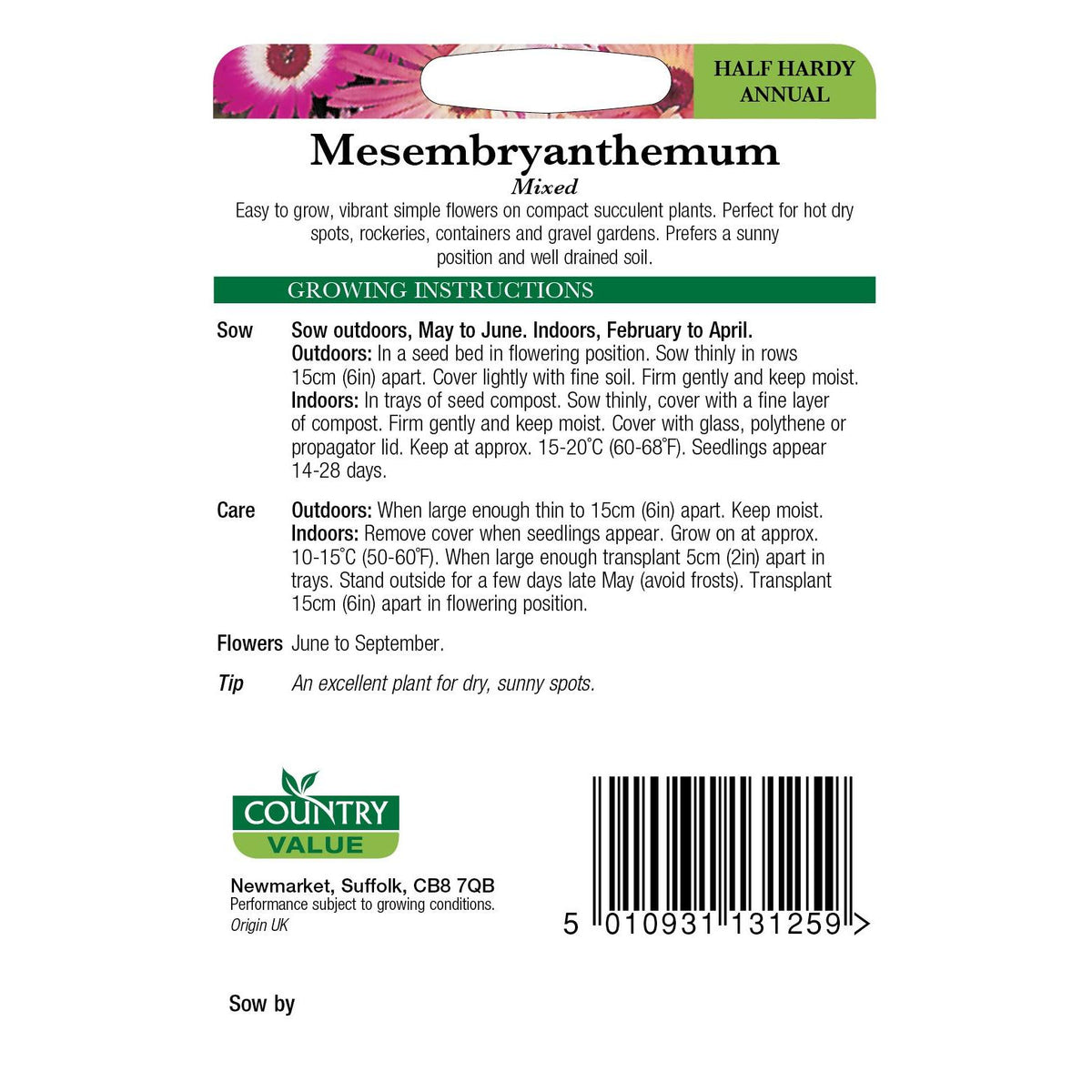 Mesembryanthebum Mixed C V Seeds