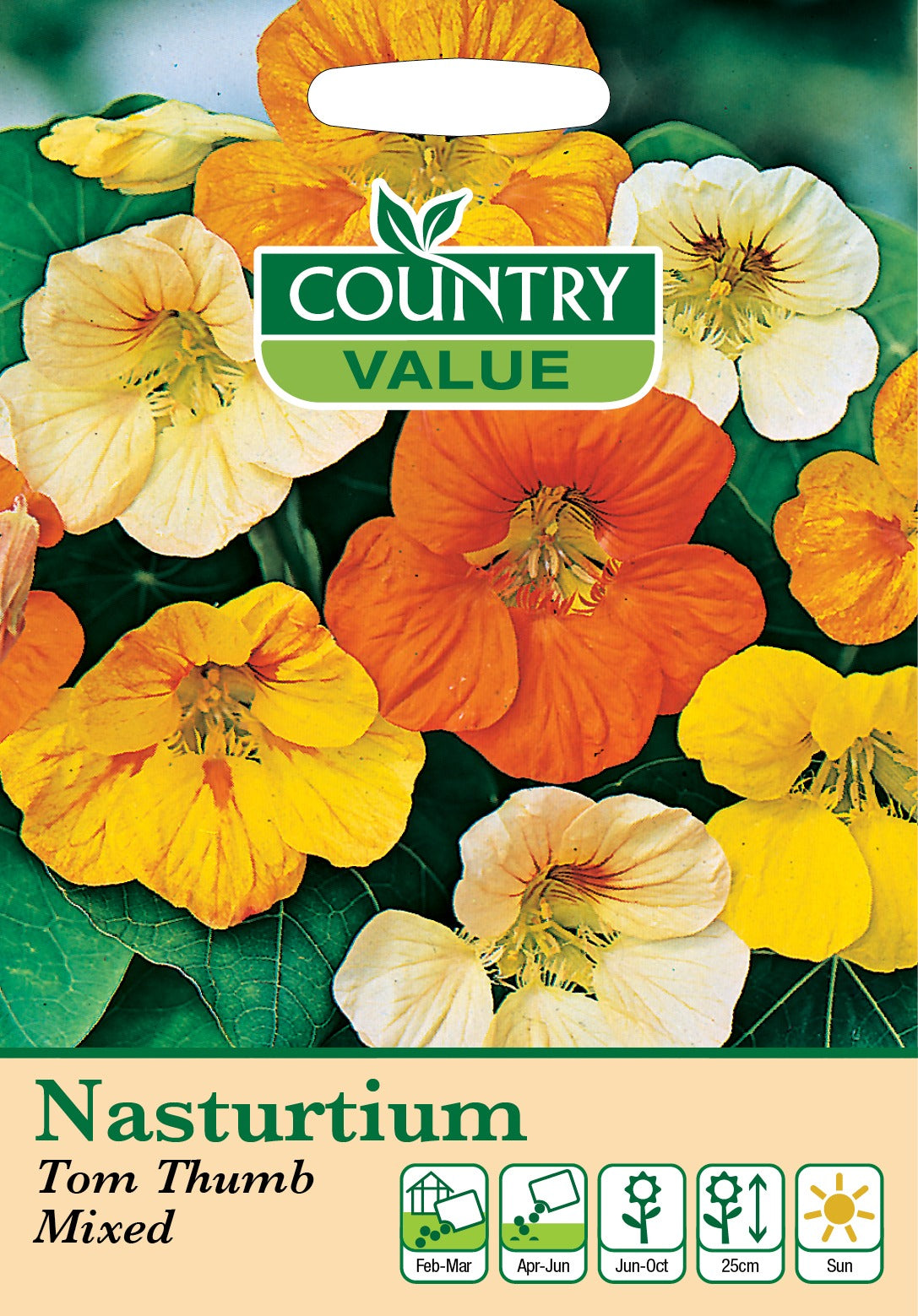 Nasturtium Tom Bum Mix C V Seeds