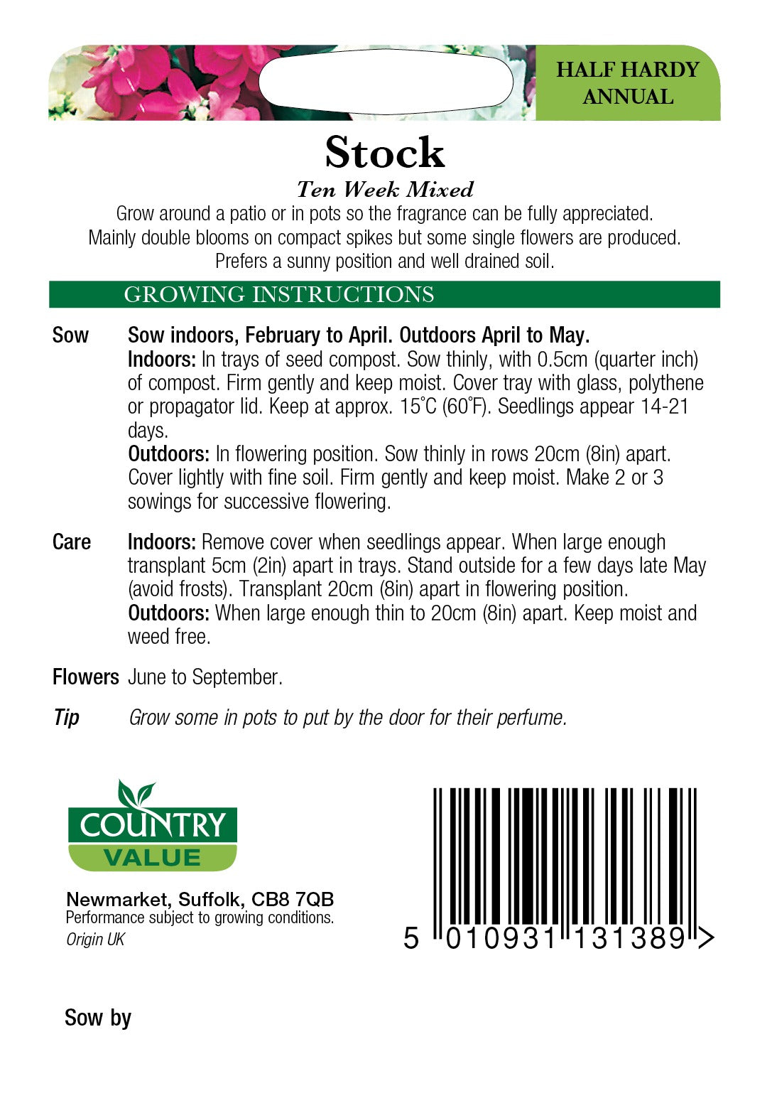 Stock Ten Week Mixed C V Seeds