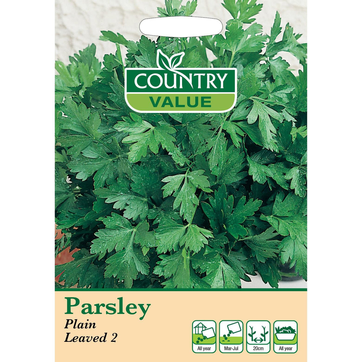 Parsley Plain Leaved 2 C V Seeds