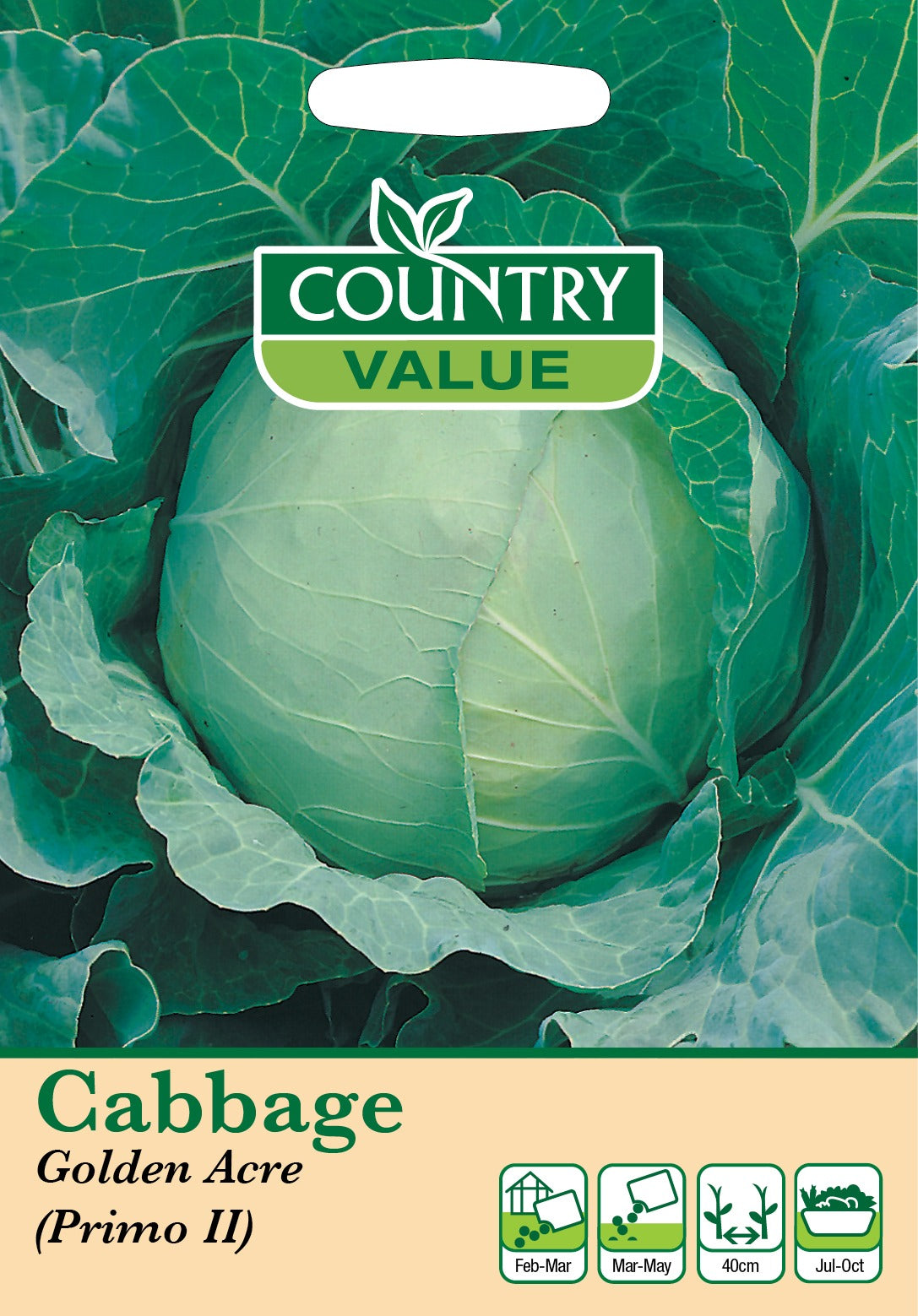 Cabbage Golden Acre Primo2 C V Seeds