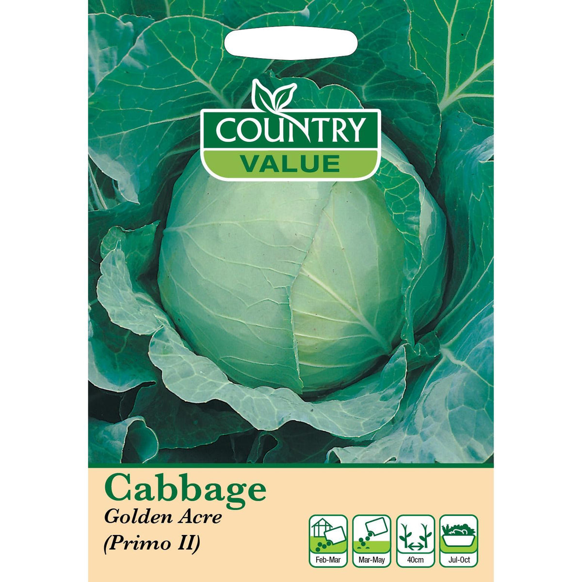 Cabbage Golden Acre Primo2 C V Seeds
