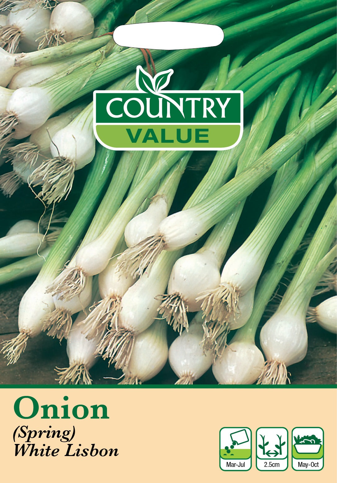 Onion Spring White Lisbon C V Seeds
