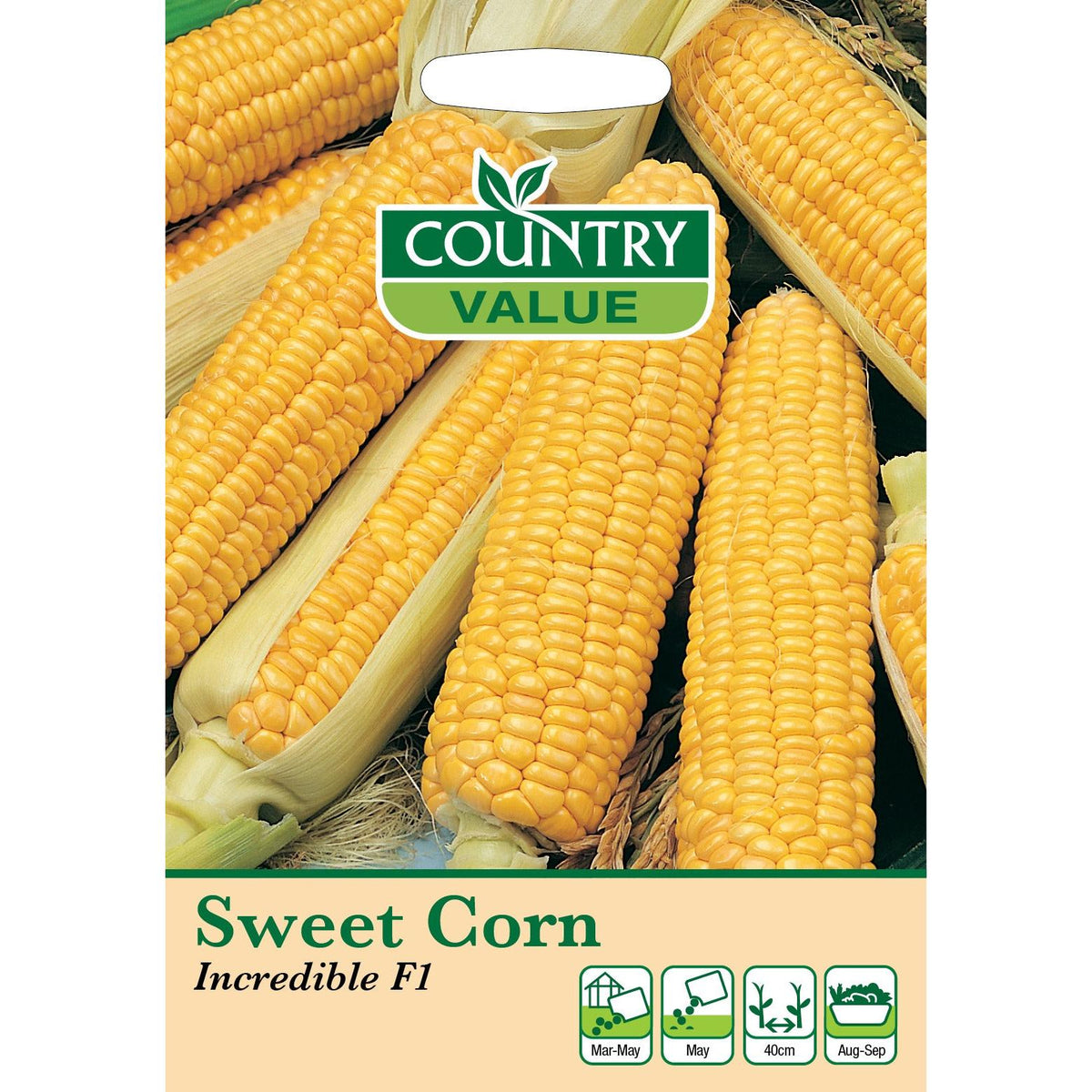 Sweetcorn Incredible F1 C V Seeds
