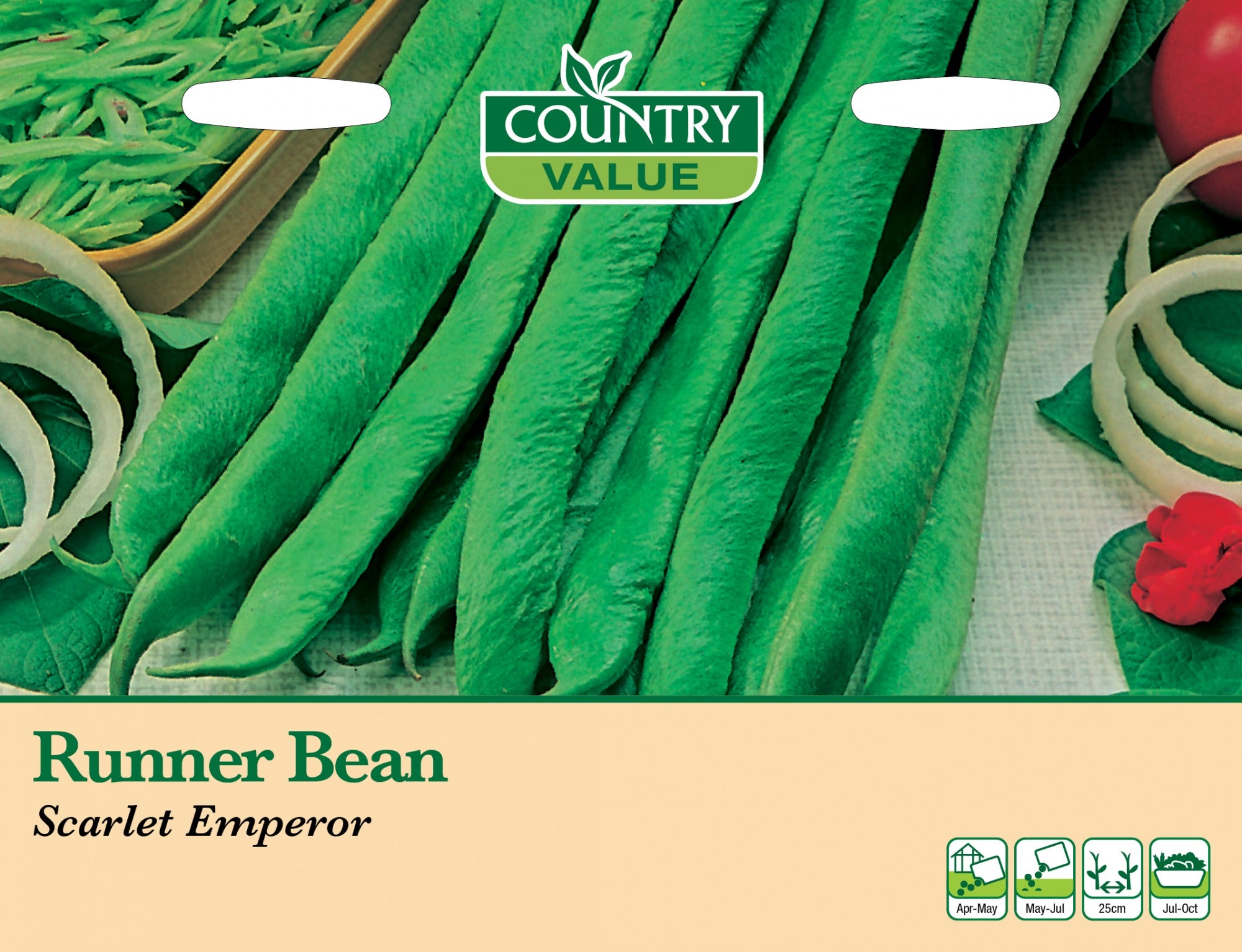 Runner Bean Scarlet Emperor C V Seeds