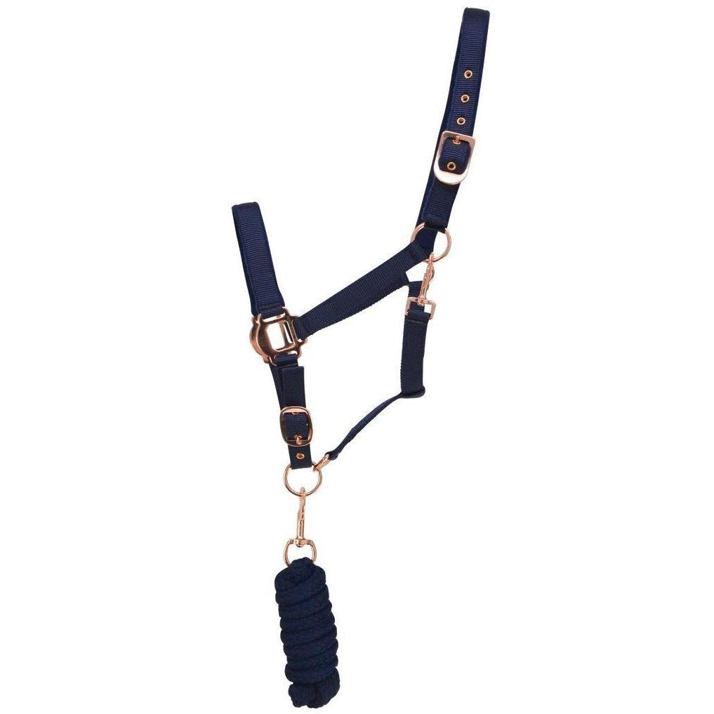 Hy Rose Gold Headcollar And Lead Rope