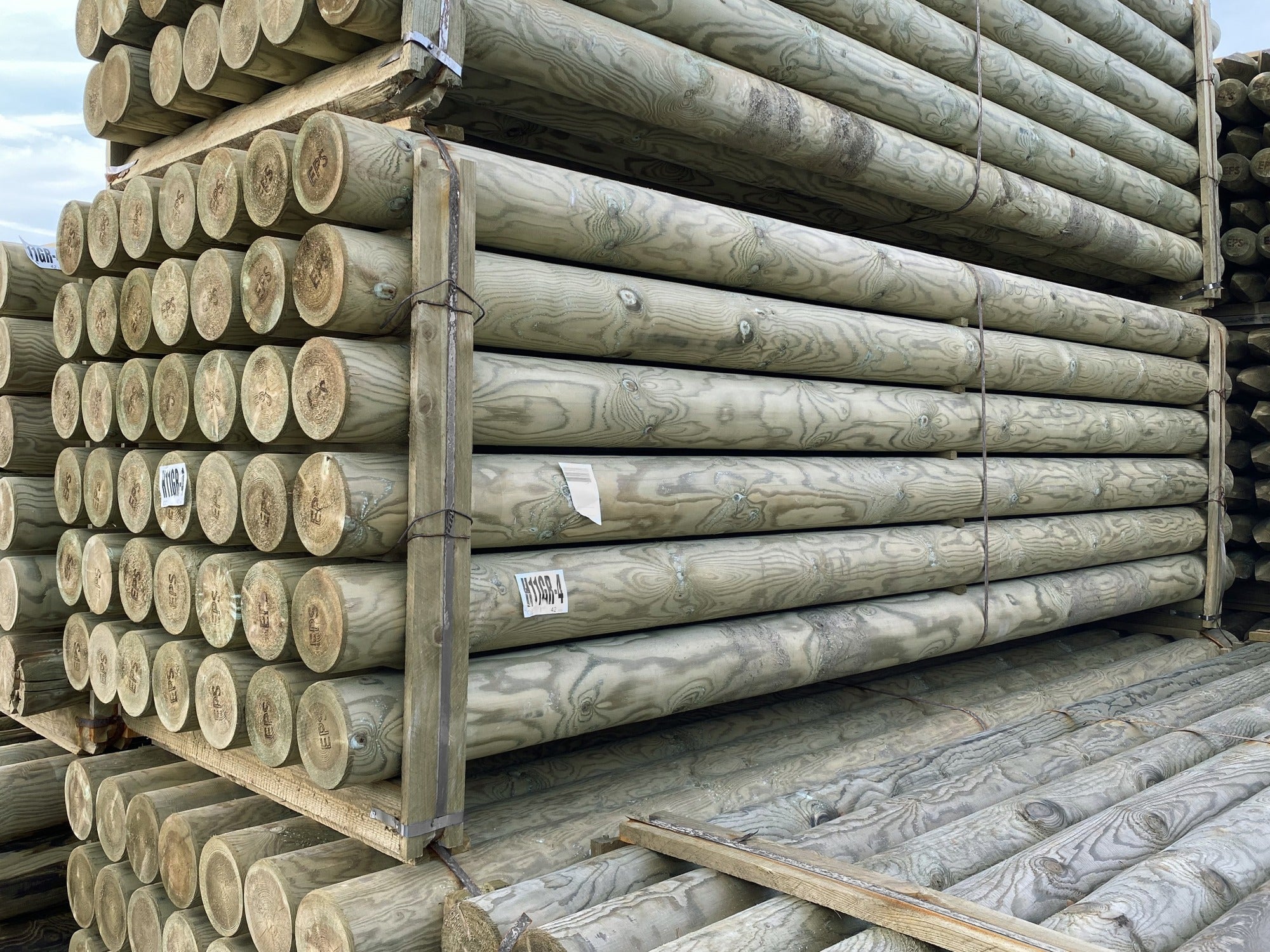 Treated Jump Pole - Machined Round Uc4 - 3.66m X 150mm