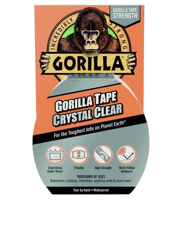 Gorilla Crystal Clear Tape - 8.2m