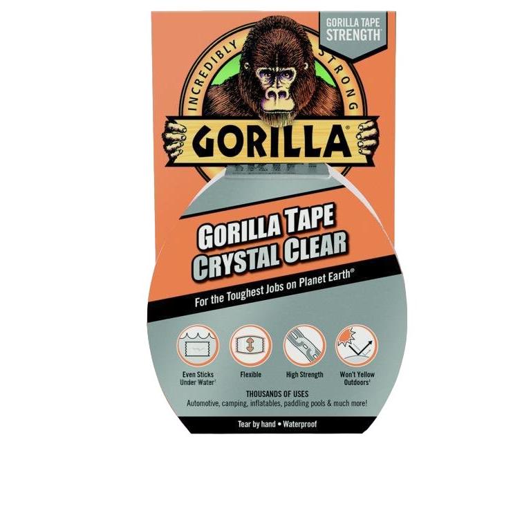 Gorilla Crystal Clear Tape - 8.2m