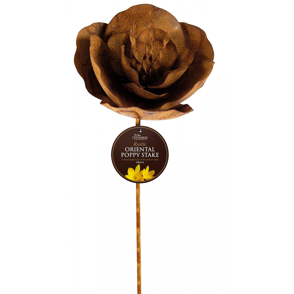 Tom Chambers Plant Stakes Rusty Oriental Poppy