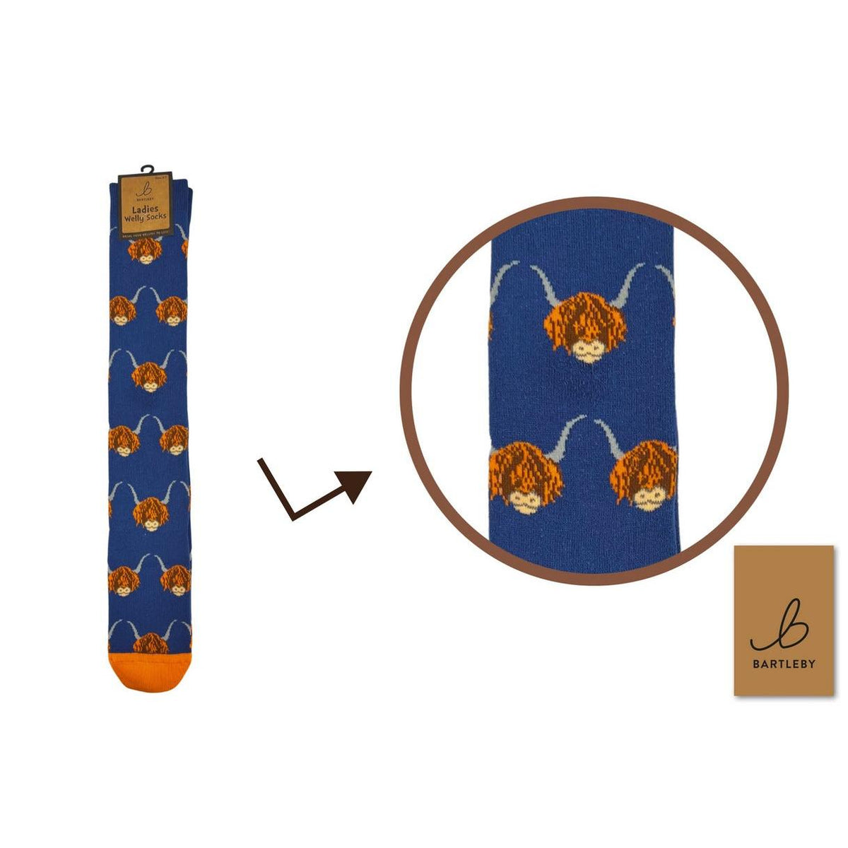 Bartleby Ladies' Funky Welly Socks