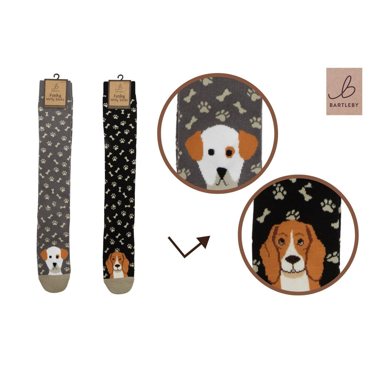 Bartleby Ladies' Funky Welly Socks