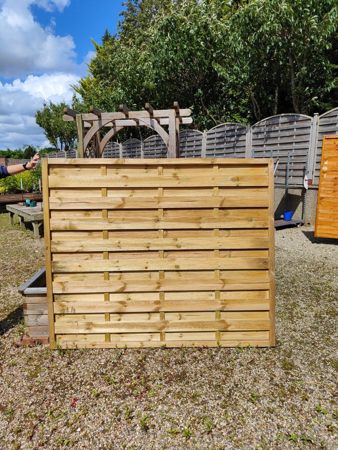 Milano Hit & Miss Treated Fence Panel - 1.8m x 1.5m