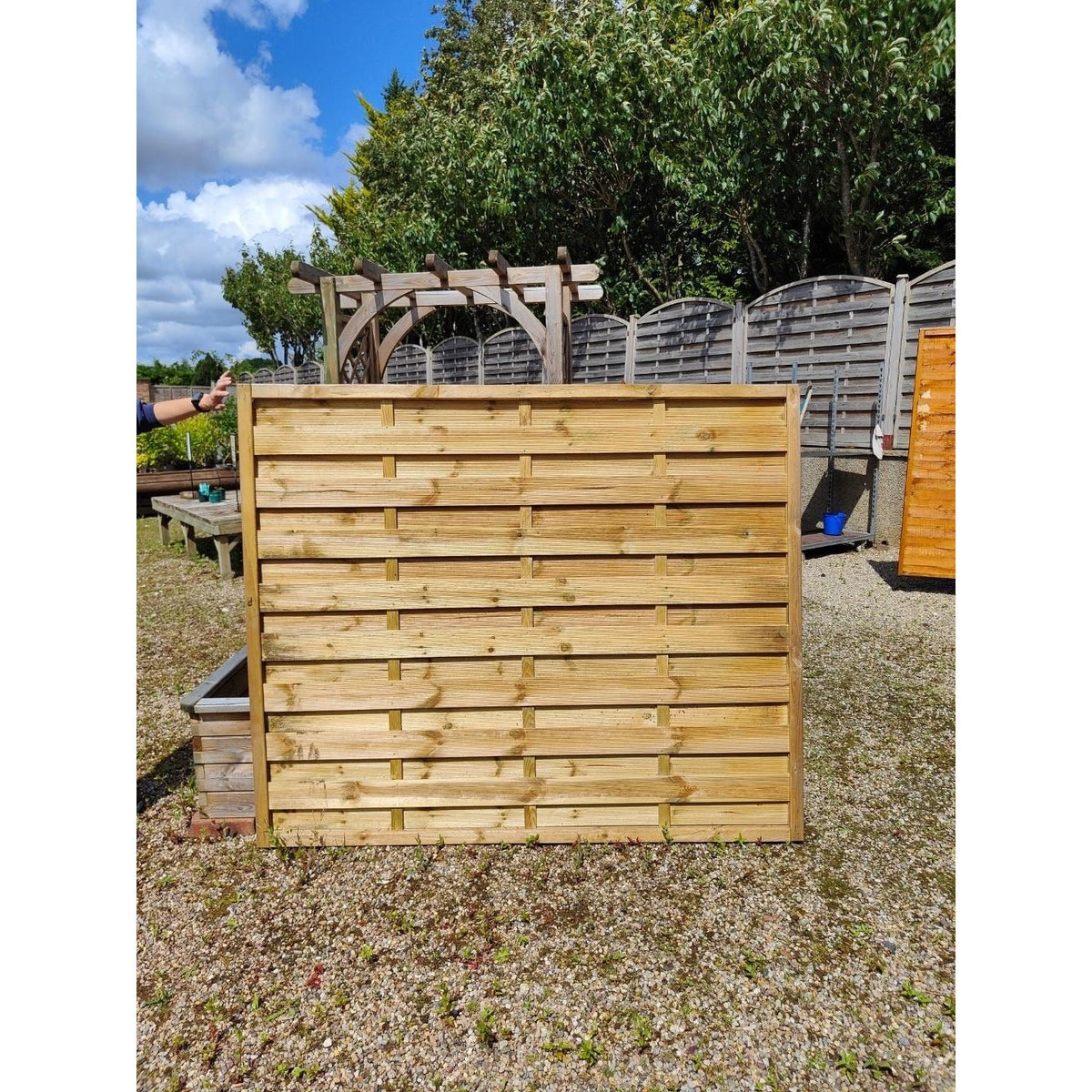Milano Hit & Miss Treated Fence Panel - 1.8m x 1.5m