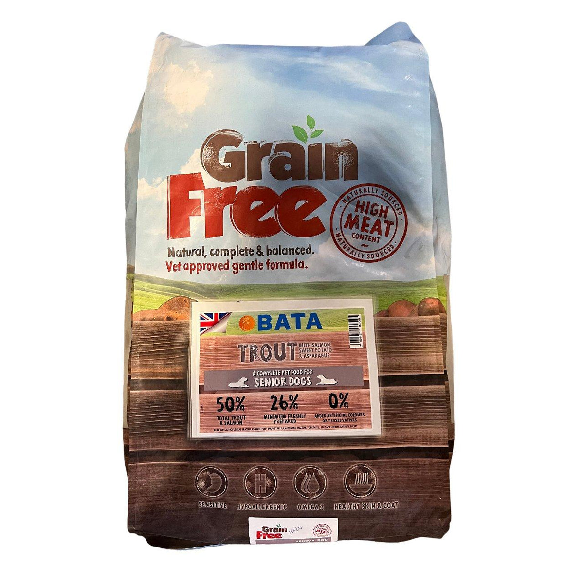 BATA Grain Free Complete Senior Dog Food - 12kg