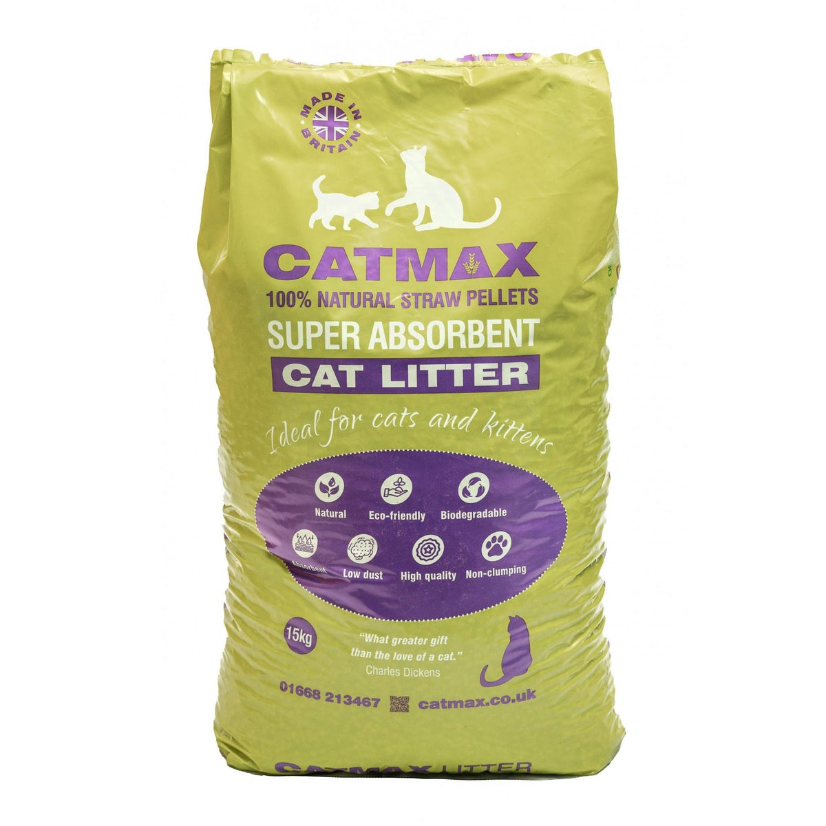 Bedmax Catmax Straw Pellet Cat Litter - 15kg