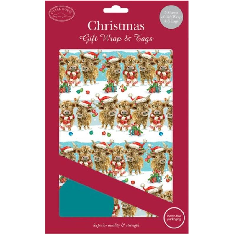 Christmas Wrapping: Highland Cows
