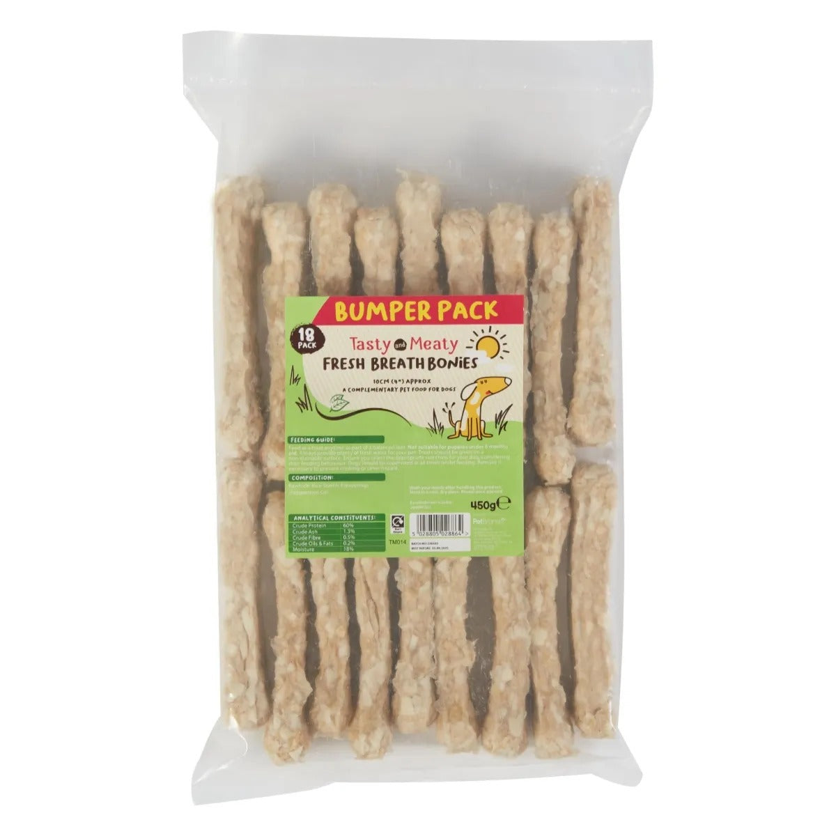 Tasty & Meaty Fresh Breath Bonies Mint - 18pk