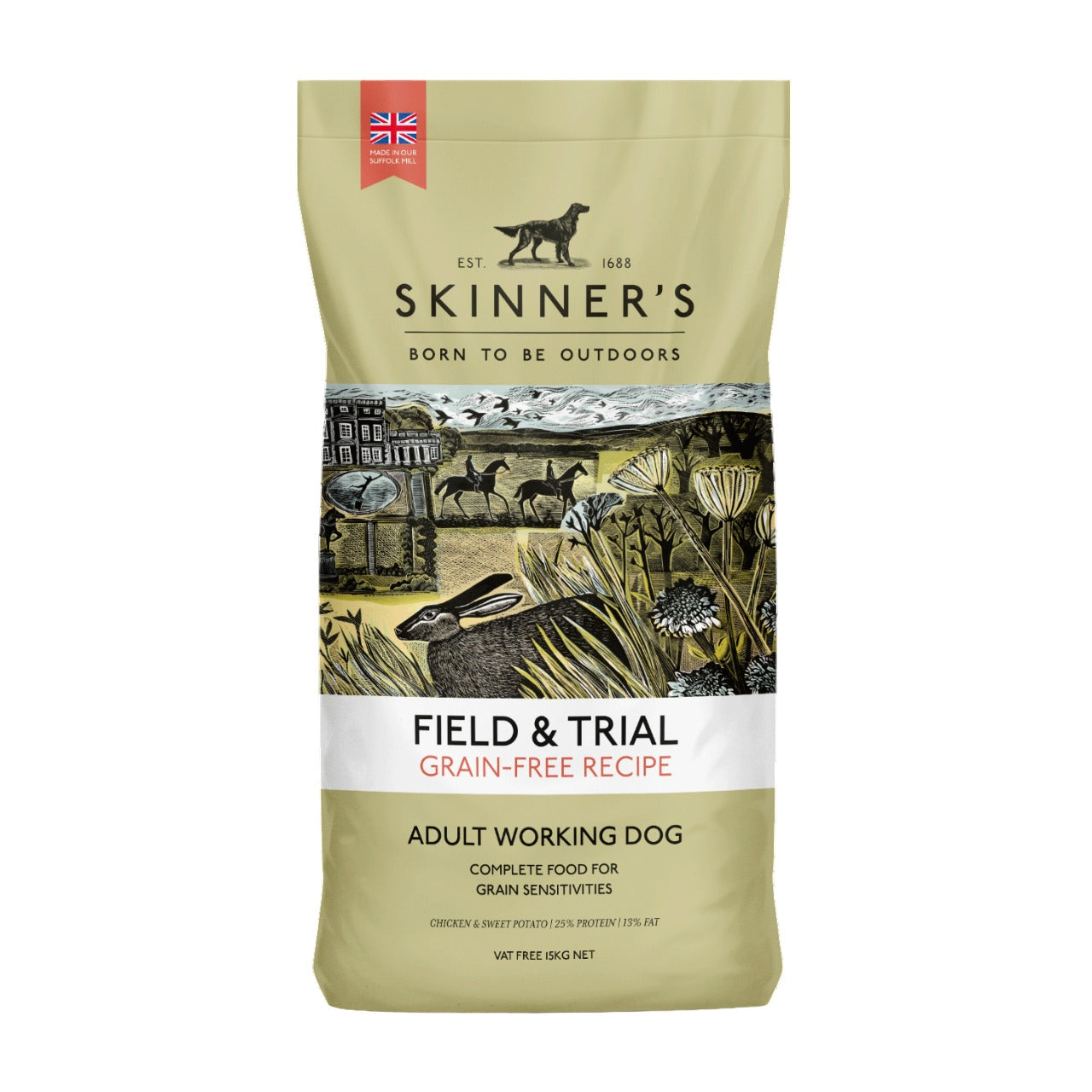 Skinners Field & Trial Grain Free Chicken & Sweet Potato - 15kg