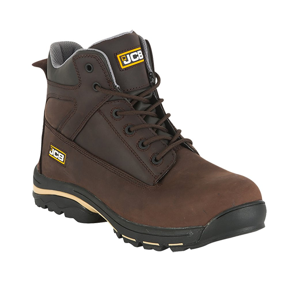 JCB Workmax Laced Safety Boot DK Brown