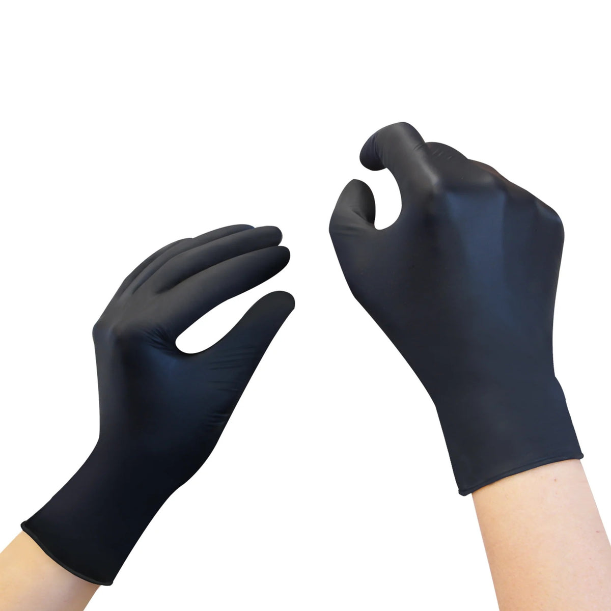SafeHealth 6.0g Heavy Duty Nitrile Black Gloves - 100pk