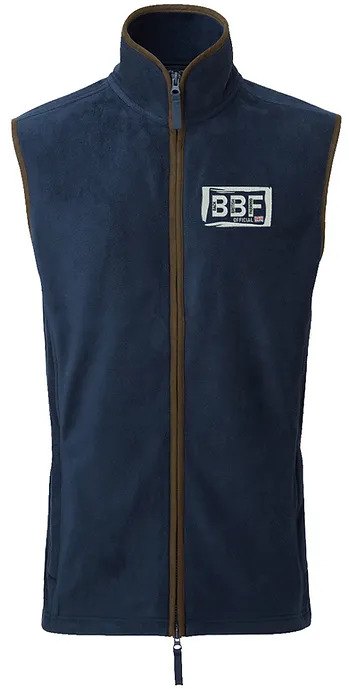 Back British Farming Men's Navy Fleece Gilet