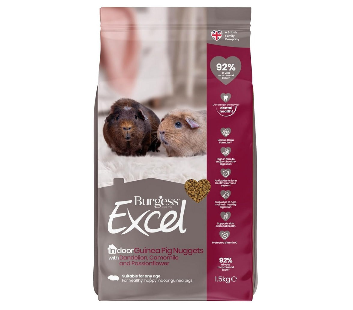 Burgess Excel Indoor Guinea Pig Nuggets - 1.5kg