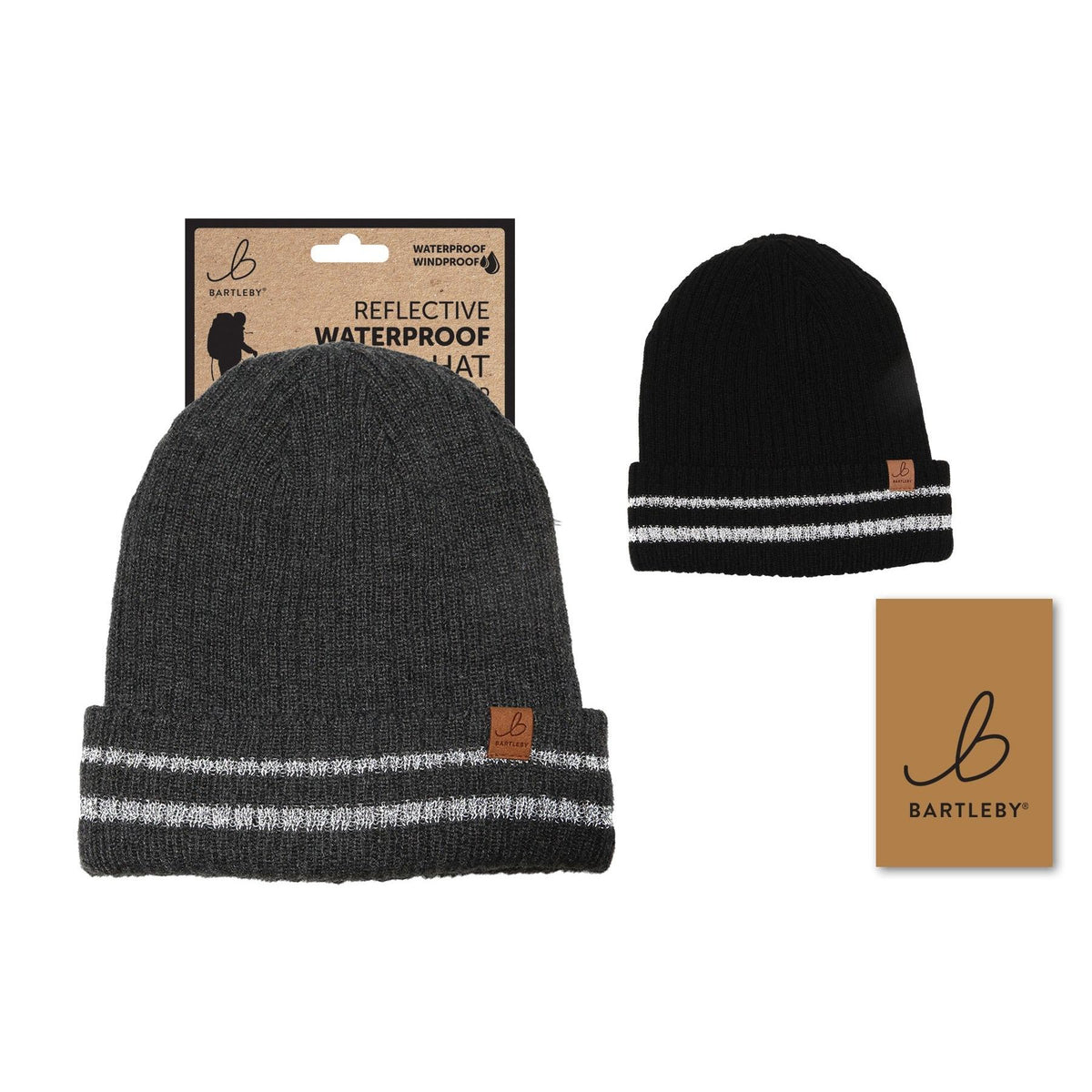 Bartleby Reflective Stripes Sherpa Lined Waterproof Hat
