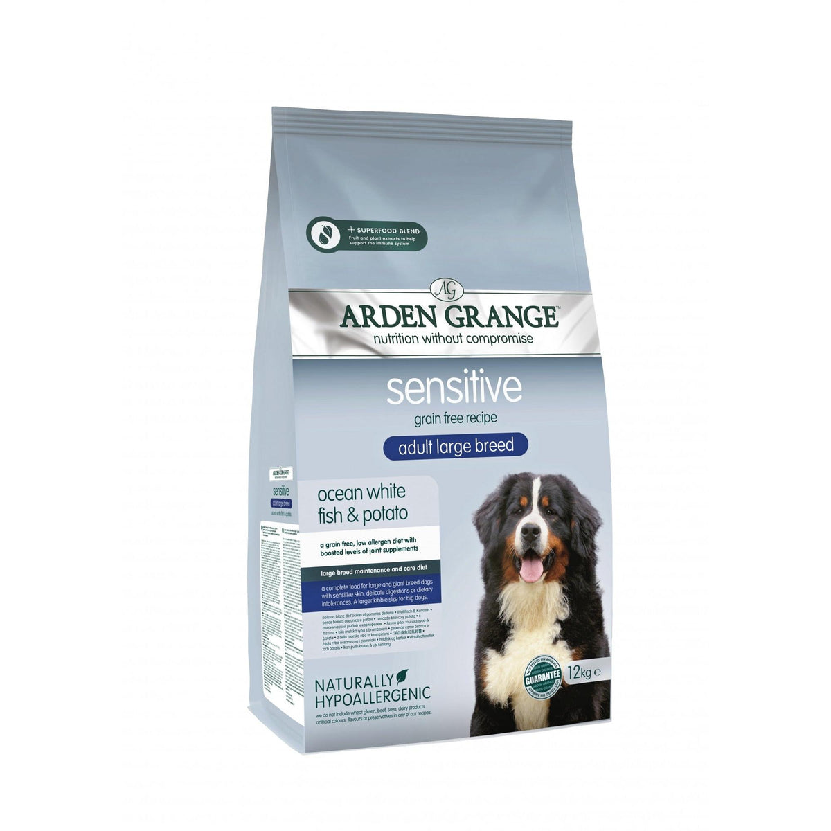 Arden Grange Adult Large Sensitive Ocean White Fish & Potato - 12kg